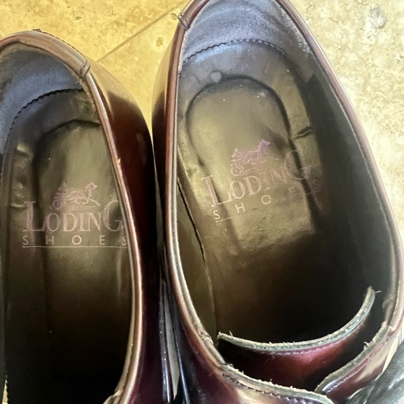 LODING men’s size 10, Oxford, Burgundy, Brown color, excellent condition - Picture 11 of 15
